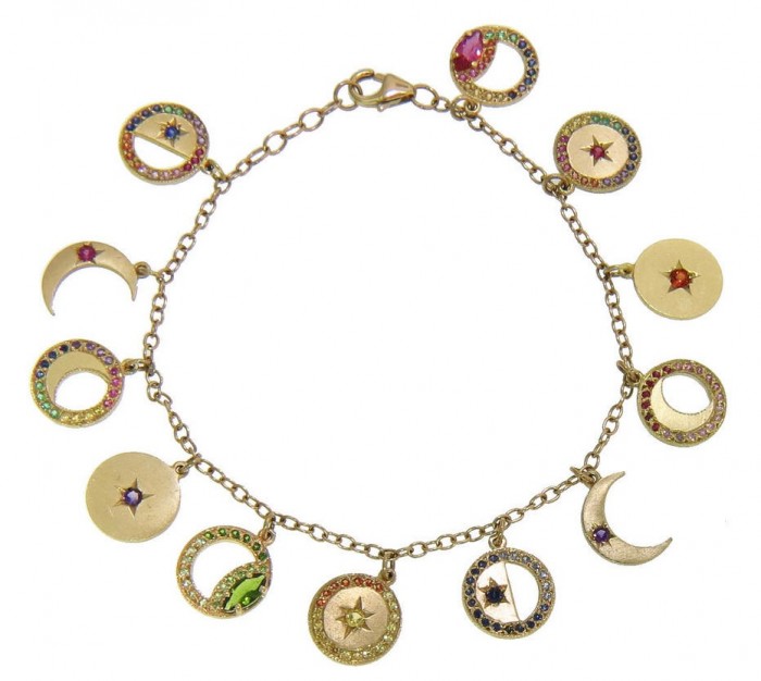 Moon Phase charm bracelet by Andrea Fohrman. Read more at Thenuminous.net!