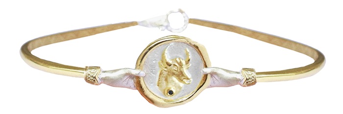 Astrology Jewelry Taurus Zodiac Oval Bangle by Louise Androlia and Jessica de Lot, click to read more!