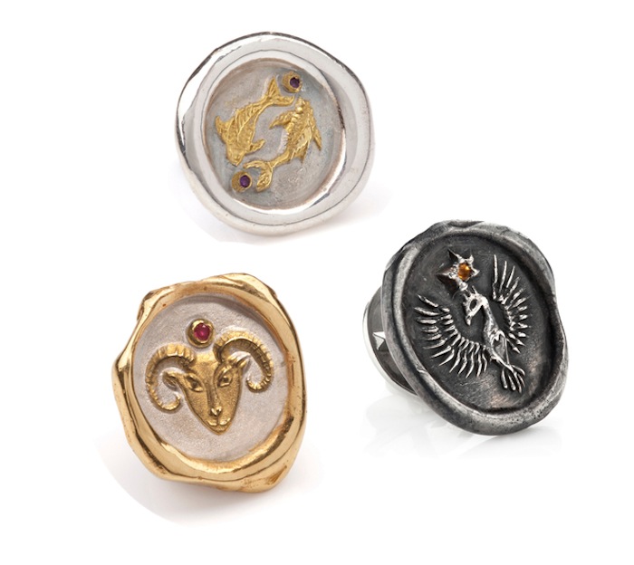 Astrology jewelry zodiac pin by Louise Androlia and Jessica de Lotz, click to read more!