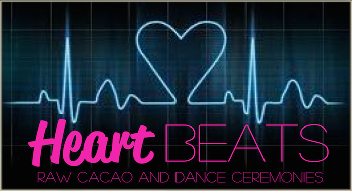 Heart Beats Raw Cacao and Dance Ceremonies logo featured on Thenuminous.net 