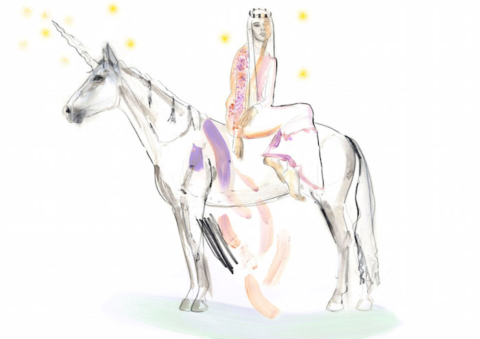 high vibe london fashion week unicorn illustration by erin petson for thenuminous.net