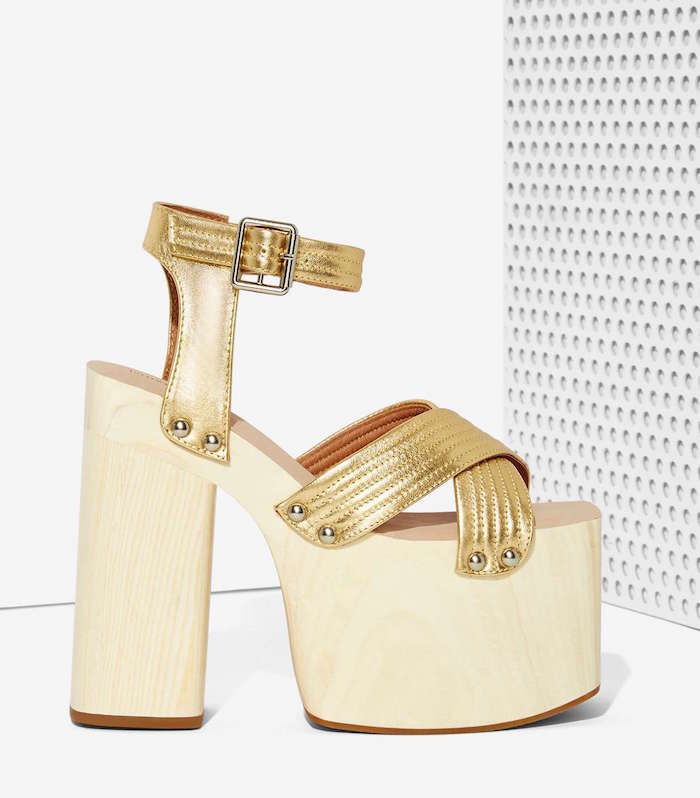 Jeffrey Campbell Boogaloo Leather Platform, $170.00, Nastygal.com