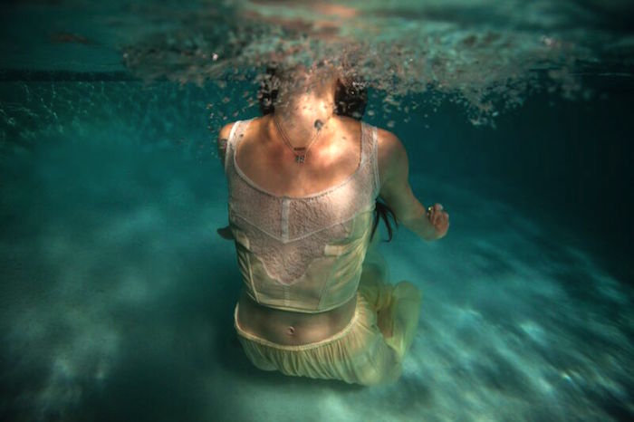 Underwater fashion image from MF Jewelry ss14 look book featured on The Numinous