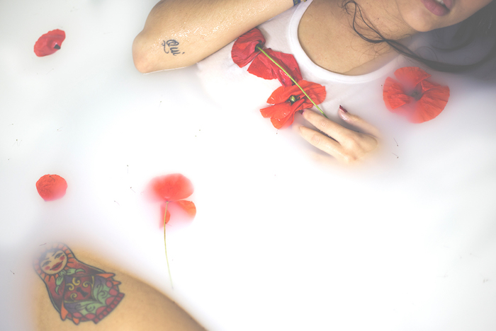 new moon ritual milk bath with flowers by marco imperatore on The Numinous