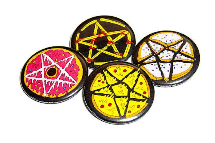 Danny Brito junk food pentagram pins on the numinous