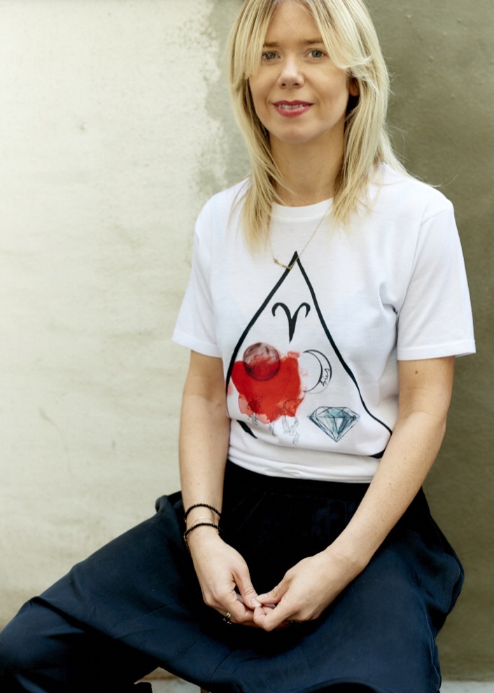 Numinous founder ruby warrinton magic mondays at the selfridges astro lounge YRStore birth chart shirt