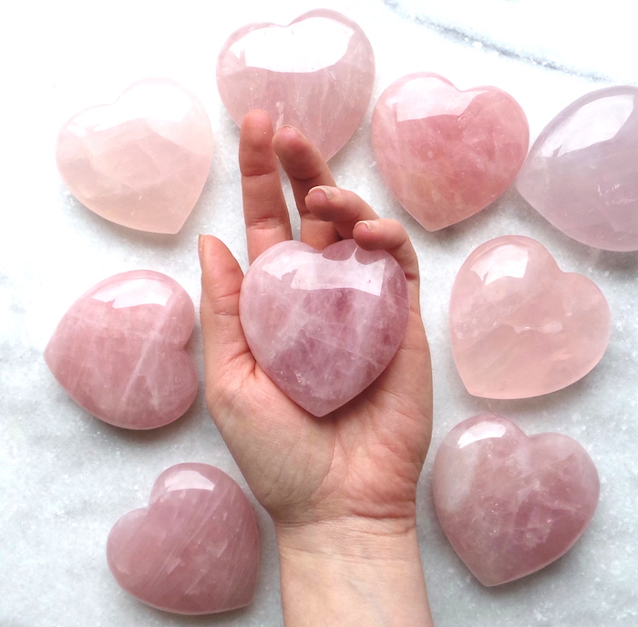 kora rose quartz heart