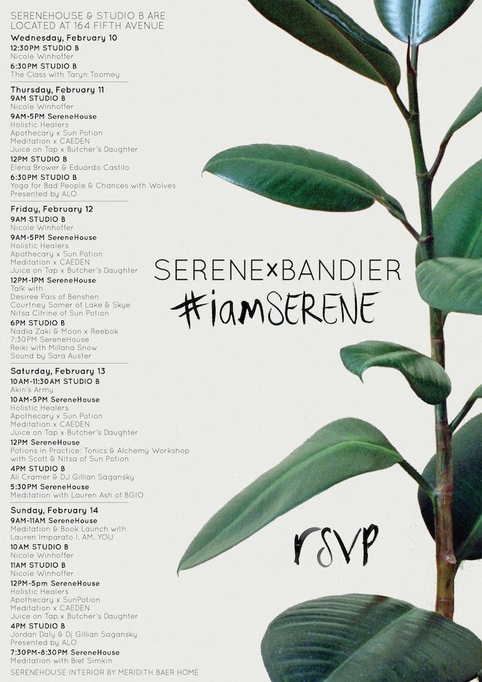 Serene x Bandier line-up NYFW on The Numinous