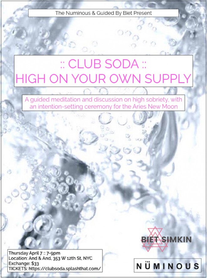 CLUB SODA INVITE FROM THE NUMINOUS