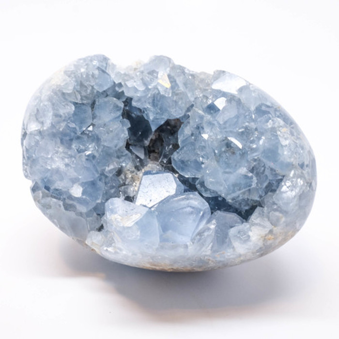 The Hoodwitch Large Celestite Cluster Egg, $180
