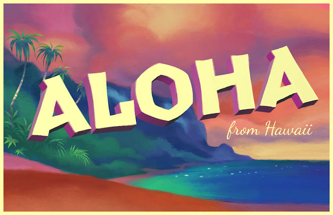 Hawaii postcard on The Numinous