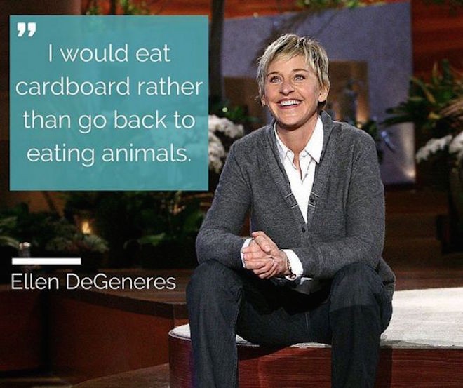 ellen degeneres vegan on The Numinous