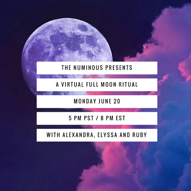 Virtual full moon and summer solstice ritual on the numinous my mystical life