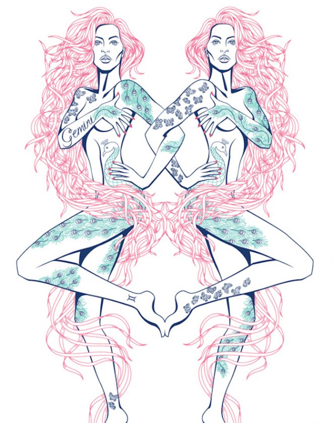 gemini illustration 13th zodiac sign the numinous