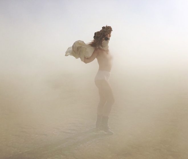 Dancing with my shadows at Burning Man