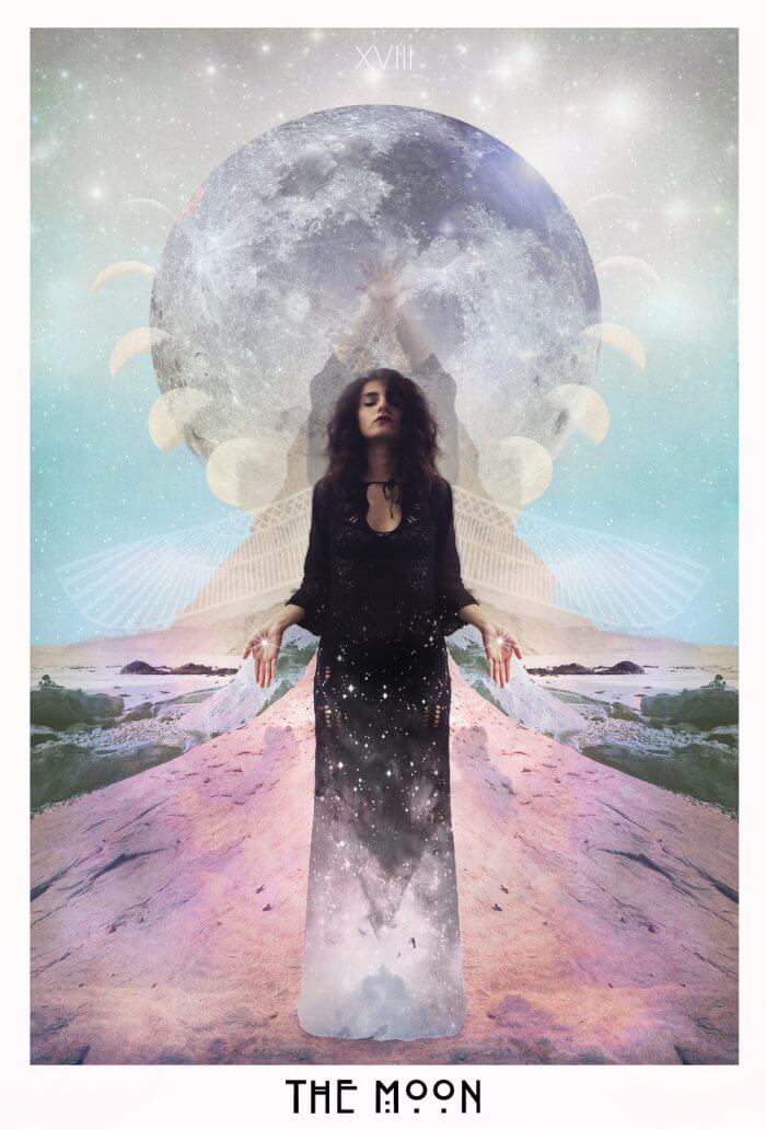 The Moon, The Starchild Tarot, Liz Worth, Intuitive Tarot, The Starchild Tarot The Moon