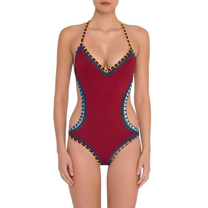 swimwear style for your sign the numinous Sagittarius red swimsuit Kiini