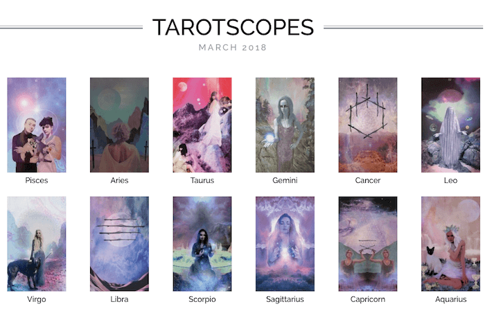 melinda lee holm ruby warrington the numinous monthly tarotscopes march 2018 material girl mystical world starchild tarot