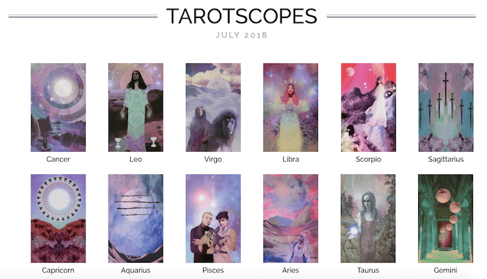 melinda lee holm numinous tarotscopes july 2018 ruby warrington material girl mystical world the starchild tarot